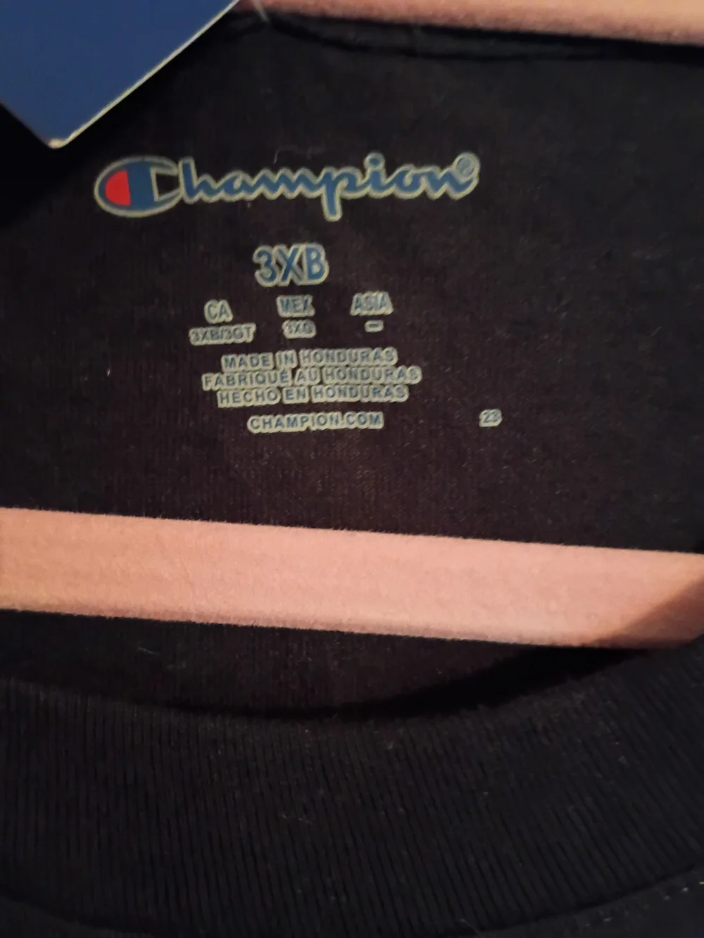 NWT Champion Men's Black Logo T-Shirt Size 3XB - Picture 4 of 7